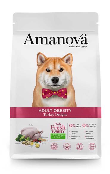 Amanova Adult Obesity Turkey Delight Low Grain Ξηρά Τροφή Διαίτης για Ενήλικους Σκύλους Μεσαίων Φυλών με Γαλοπούλα 10Kg